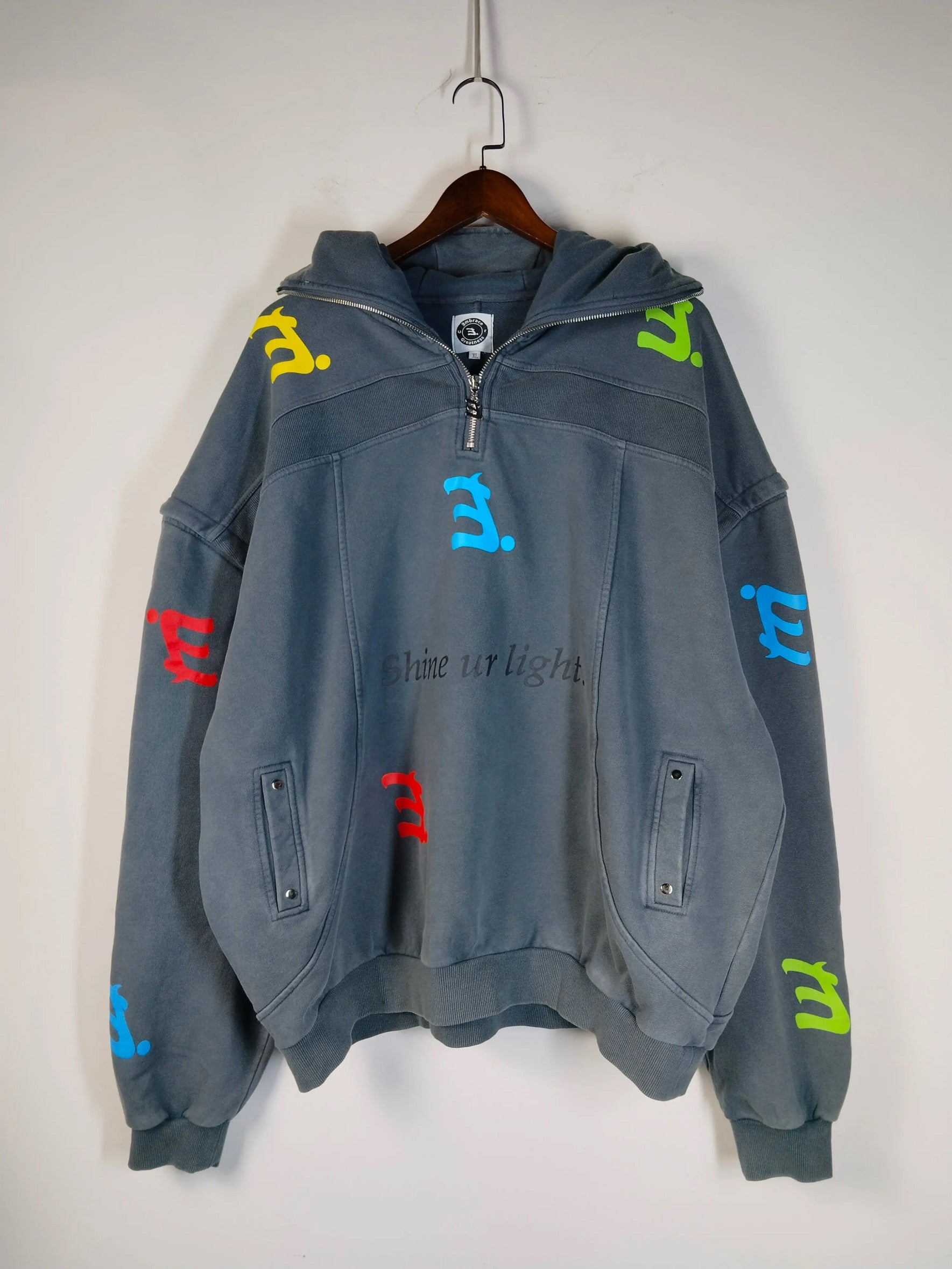 ƎUG Vintage Hoodie W/ Retractable sleeves *NEW*